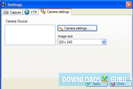 Camera settings.