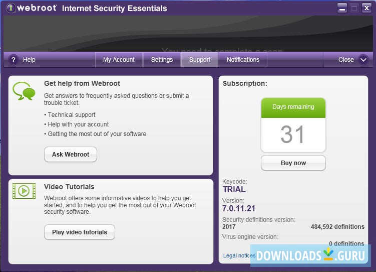 webroot security threat control