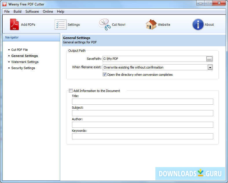 Weeny Free PDF Cutter
