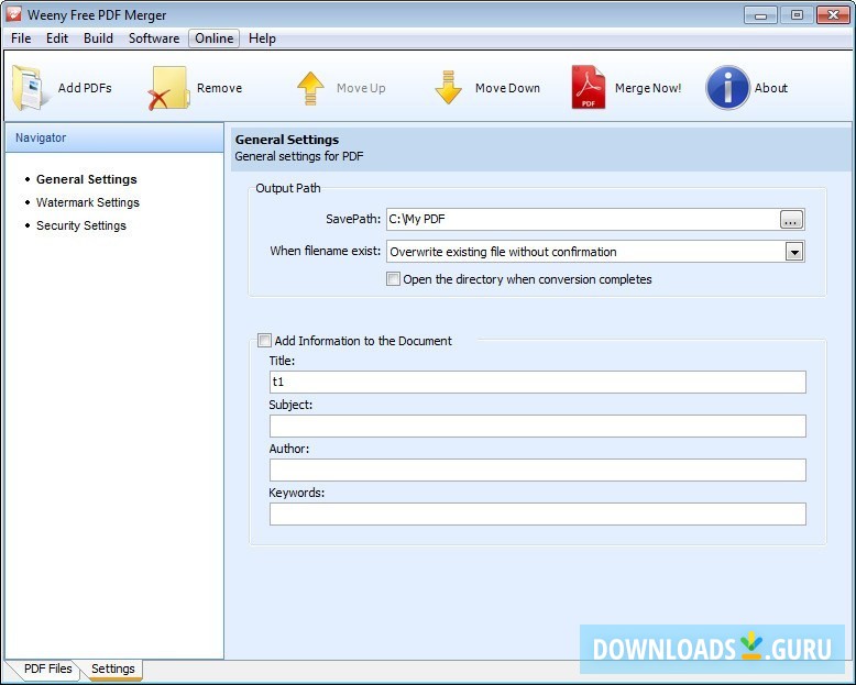 Weeny Free PDF Merger