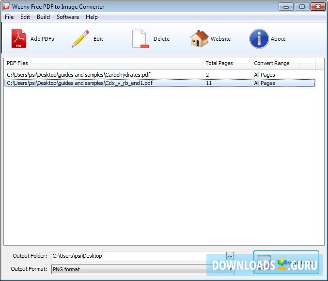 Weeny Free PDF to Image Converter