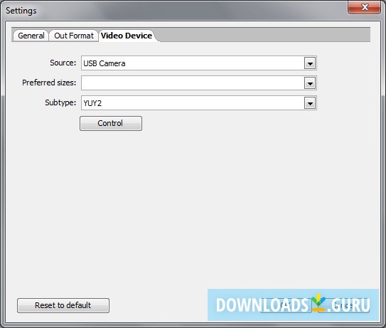 Video Device Settings