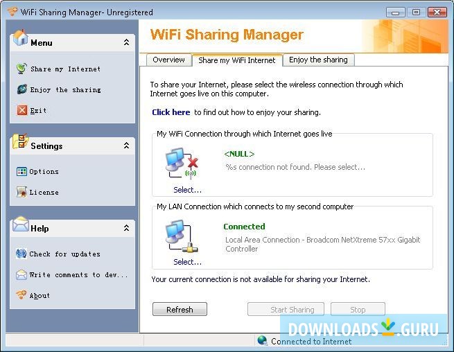 Share my WiFi Internet