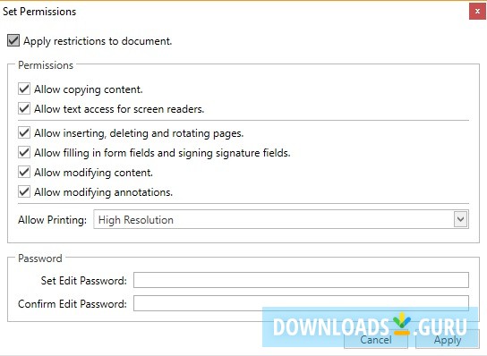 Permissions Settings