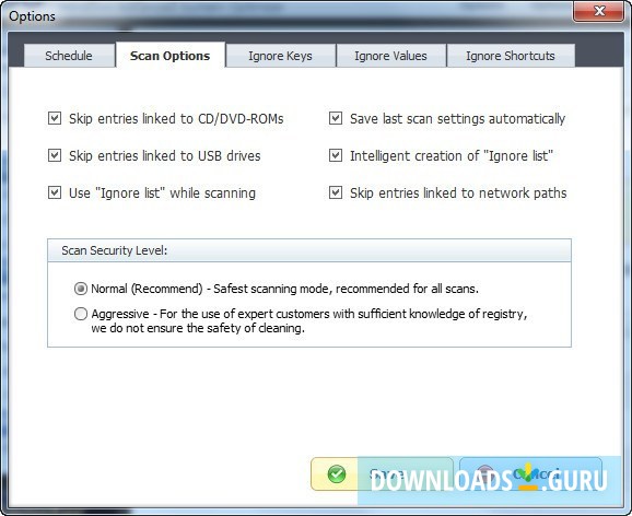 Scan Options