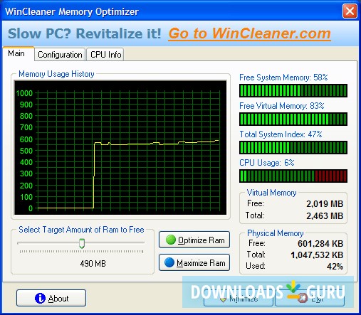 memory cleaner windows 7 free