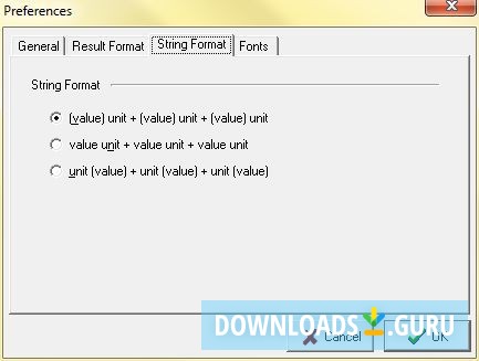 Preferences - String Format