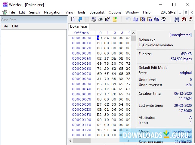 WinHex 20.8 SR1 downloading