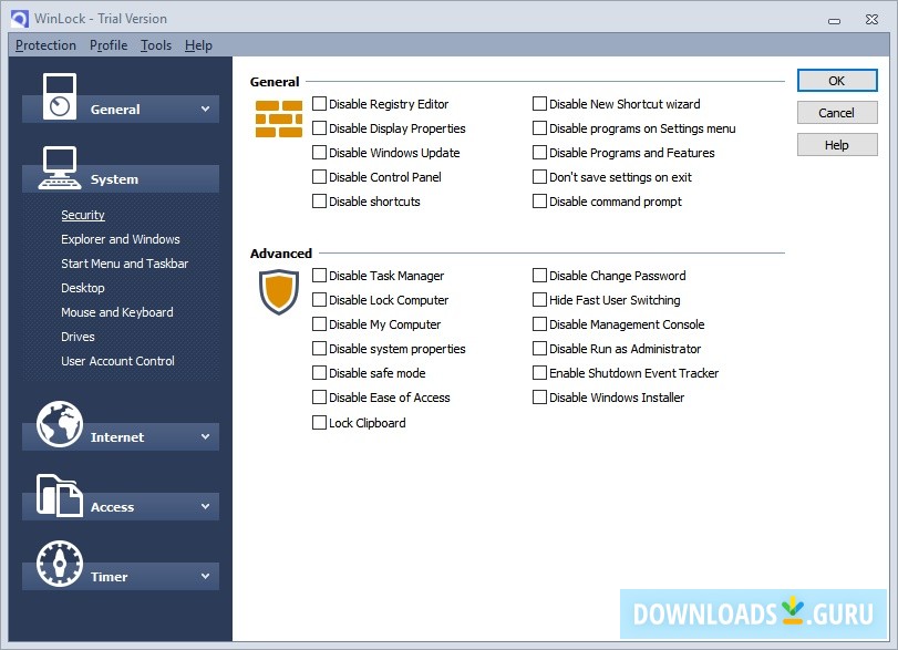 System Security Settings