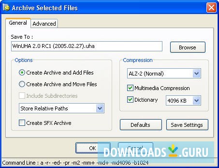 General archiving options