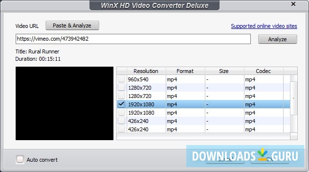 WinX HD Video Converter Deluxe