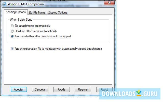 WinZip E-Mail Companion