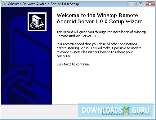 Winamp Remote Android Server