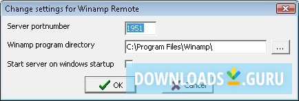 Winamp Remote Android Server