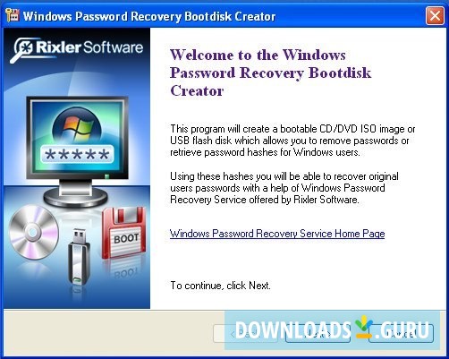 Windows Password Recovery Bootdisk Creator