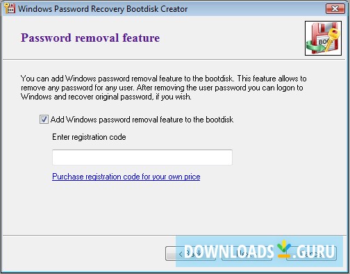 Windows Password Recovery Bootdisk Creator