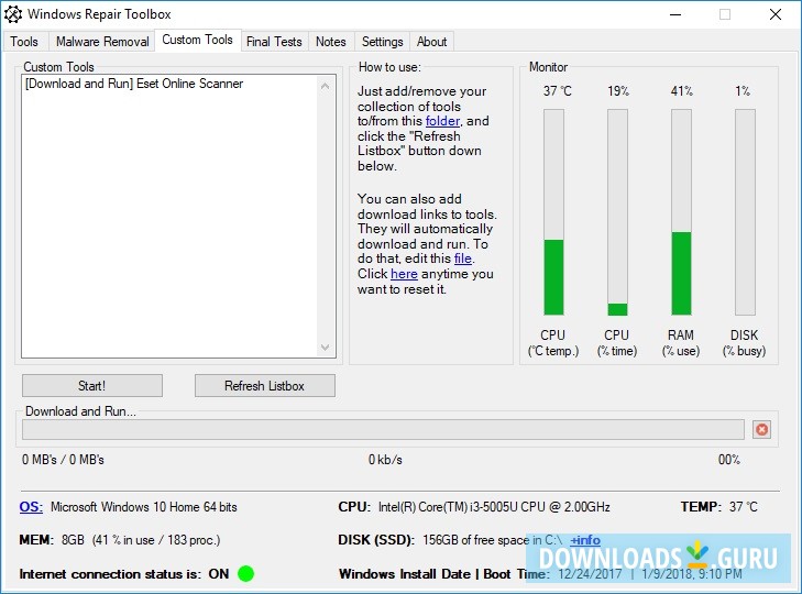 download the new Windows Repair Toolbox 3.0.3.7
