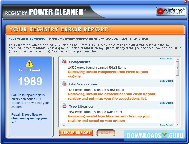 Winferno Registry Power Cleaner