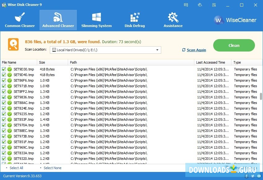for windows download Wise Disk Cleaner 11.0.3.817