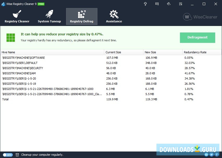 Wise Registry Cleaner Pro 11.1.1.716 for windows download