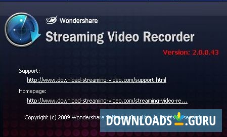 About Wondershare Streaming Video Recorder