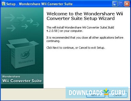 Wondershare Wii Converter Suite setup