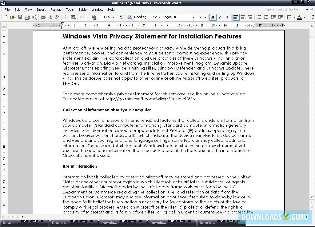 Sample Word document before conversion