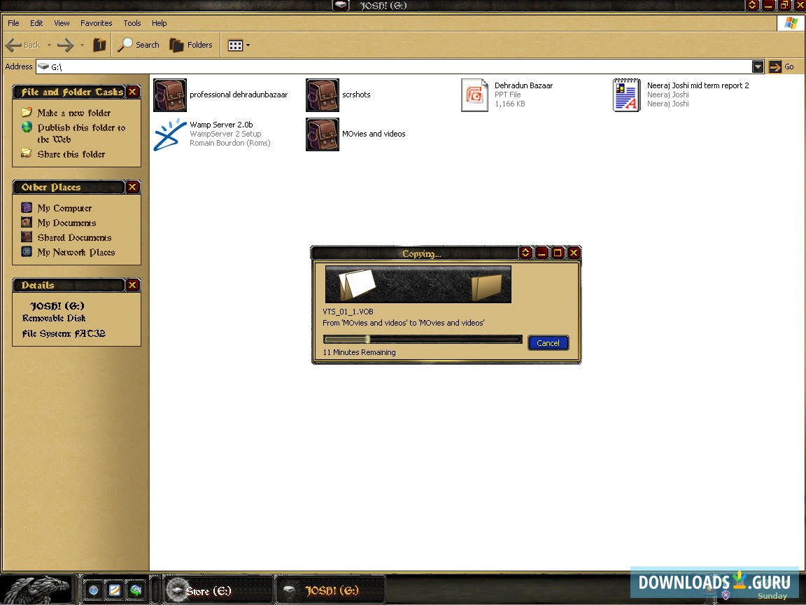 Modification in Default Copying Animation, Icons and Fonts.