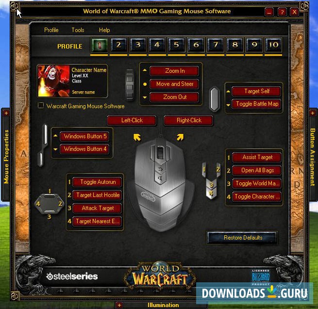 World of Warcraft MMO Gaming Mouse