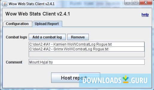 Wow Web Stats Client