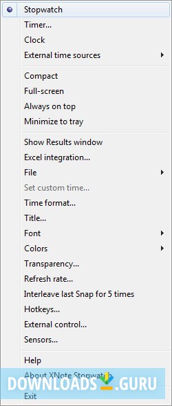 Program Menu