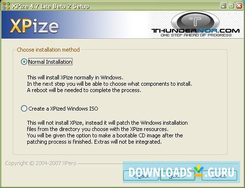Read carefully each install option