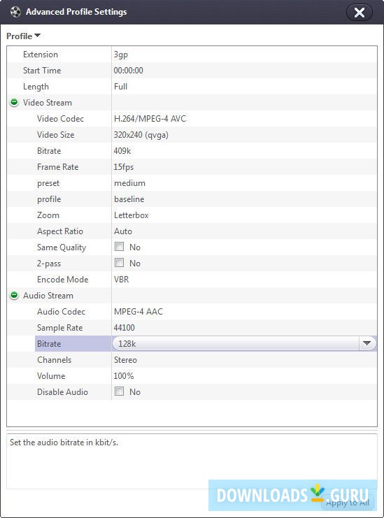 Advanced Profile Settings