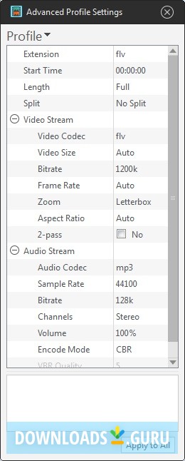 Advanced Profile Settings