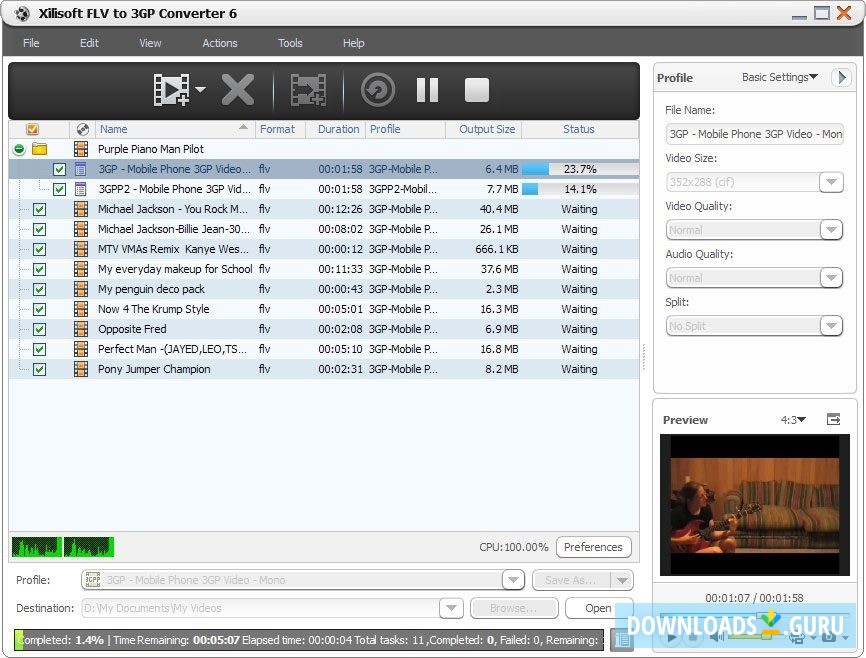 Main interface