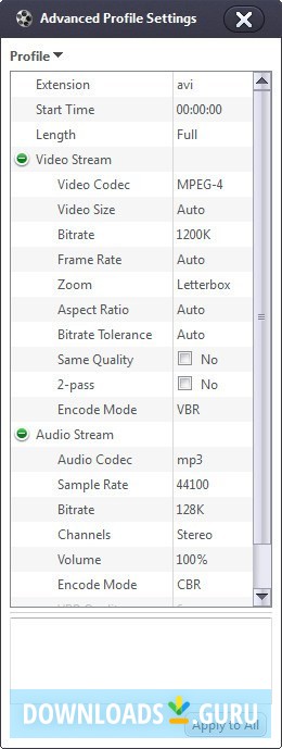 Advanced Profile Settings