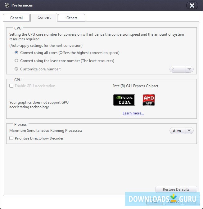 Conversion Preferences