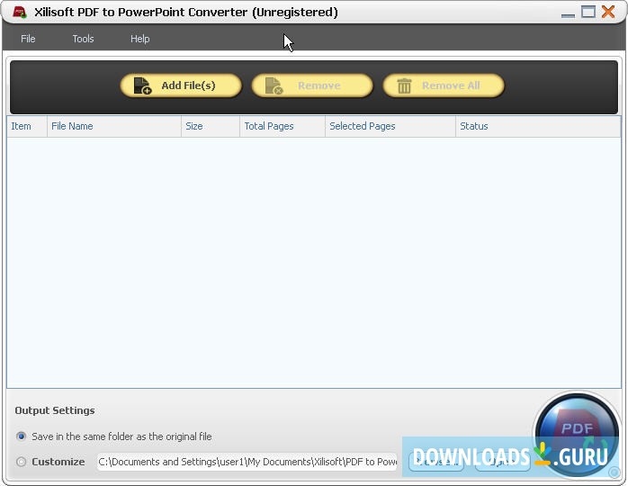 Xilisoft PDF to PowerPoint Converter