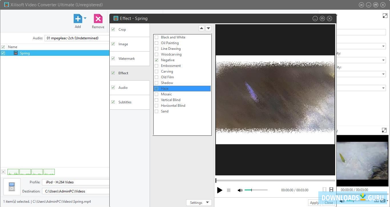 Adding special effects