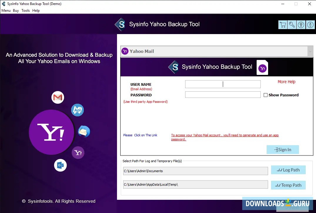 Yahoo Mail Backup Tool