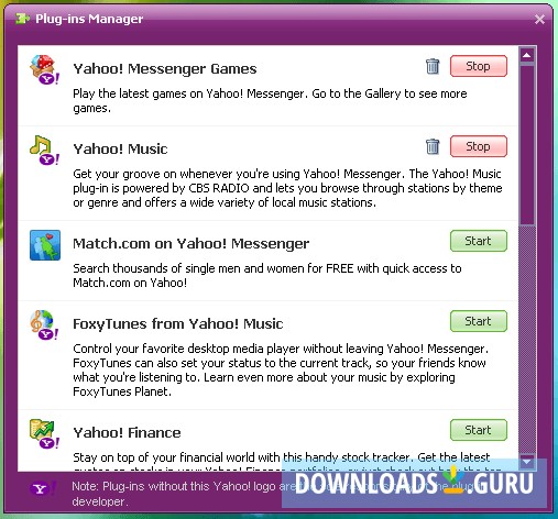 yahoo messenger plug in