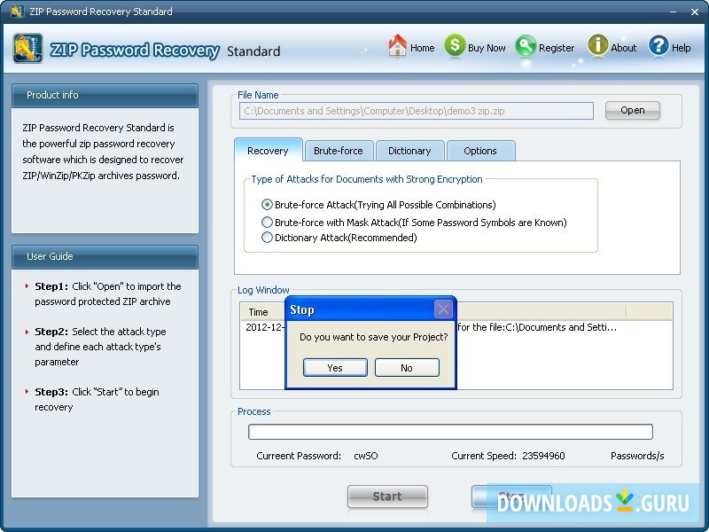 can i download a win 7 password recovery zip file