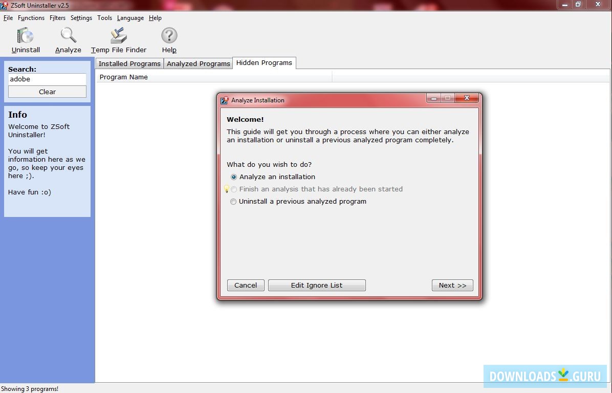 Analyzing an Installation