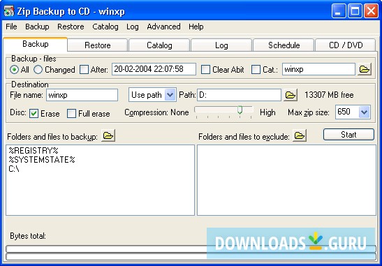Zip Backup to CD