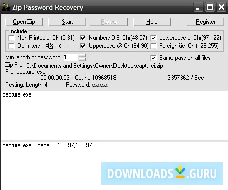 Zip Password Recovery
