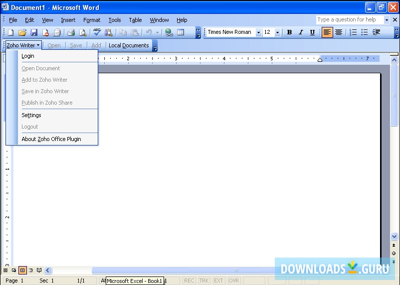 Zoho Plug-in for Microsoft Office