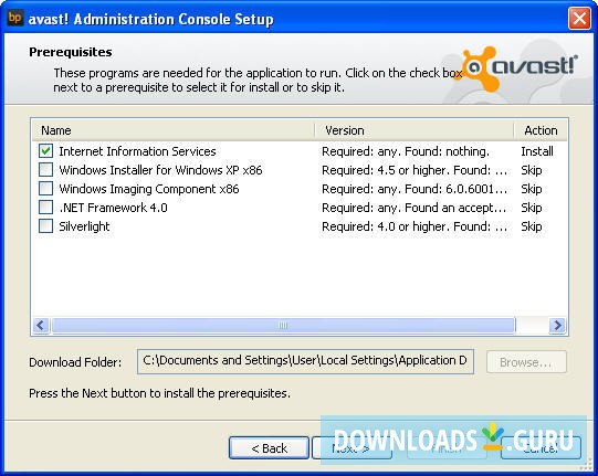 avast! Administration Console