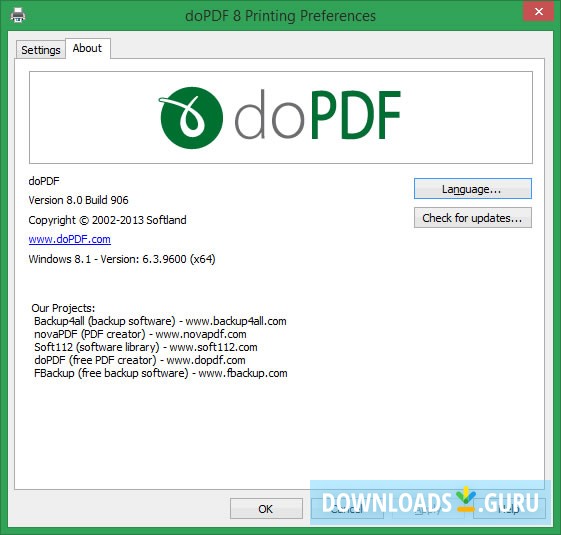 for windows instal doPDF 11.9.423