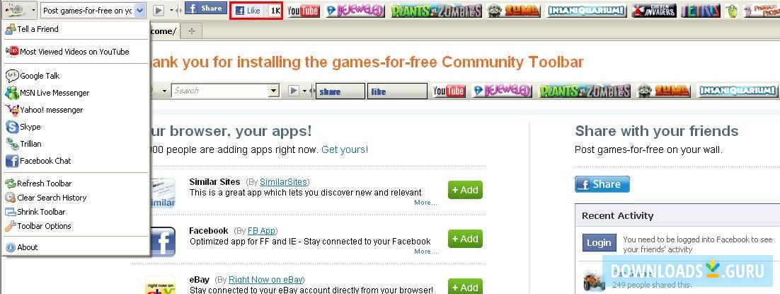 games-for-free Toolbar