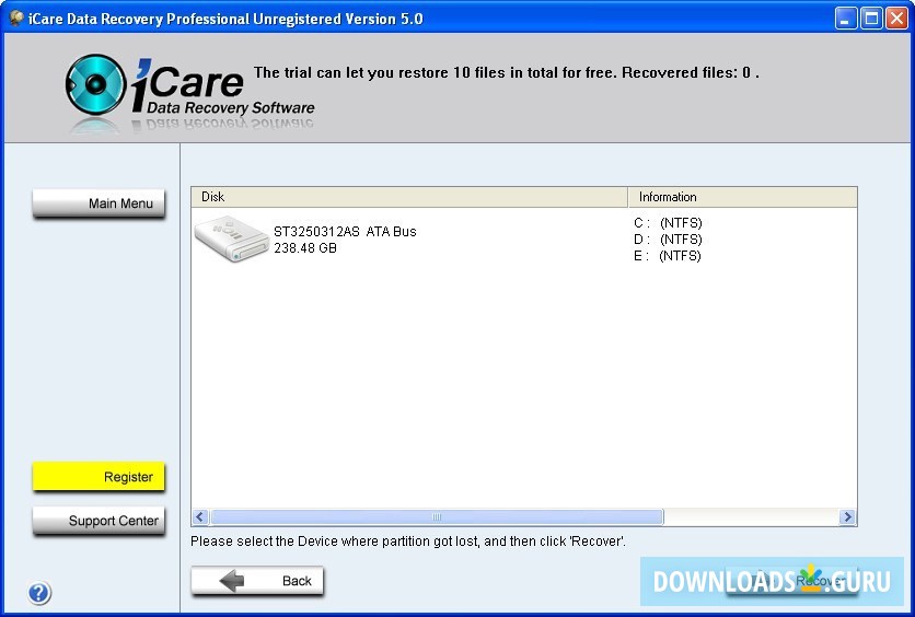 Partition recovery window
